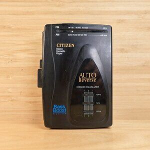 Vintage Citizen JWS 694 / AM FM Radio Cassette Player / Portable / Bass Boost